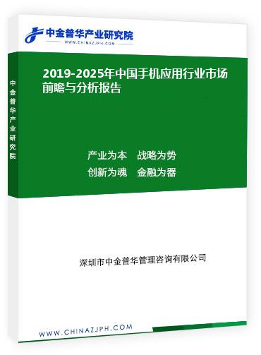 2019-2025年中國手機應用行業市場前瞻與分析報告