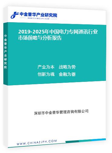 2019-2025年中國電力專網通訊行業市場前瞻與分析報告
