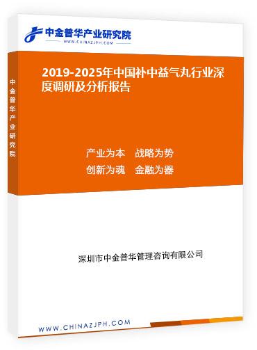 2019-2025年中國補中益氣丸行業深度調研及分析報告